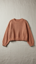 Suéter cropped Malva Terracota